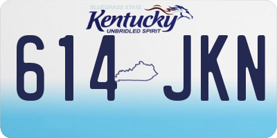 KY license plate 614JKN