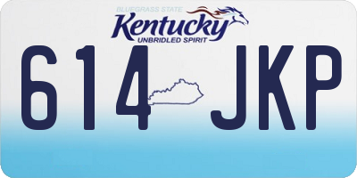 KY license plate 614JKP