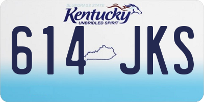 KY license plate 614JKS