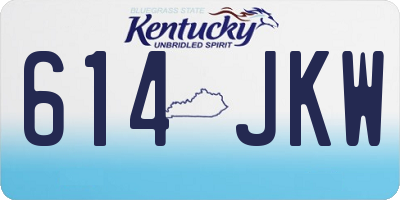 KY license plate 614JKW