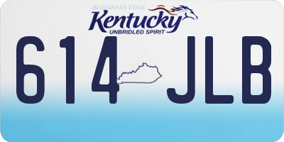 KY license plate 614JLB