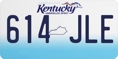 KY license plate 614JLE