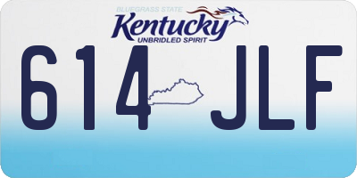 KY license plate 614JLF
