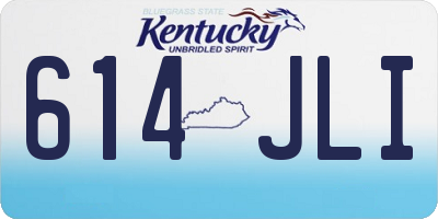 KY license plate 614JLI