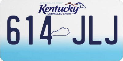 KY license plate 614JLJ