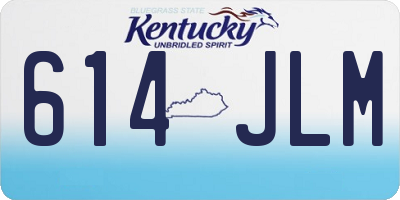 KY license plate 614JLM
