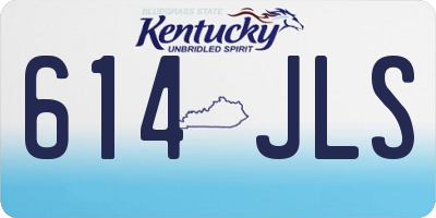 KY license plate 614JLS
