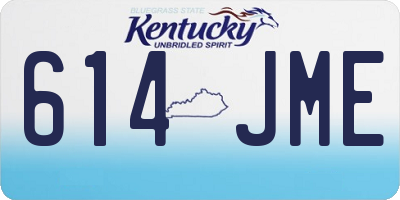 KY license plate 614JME