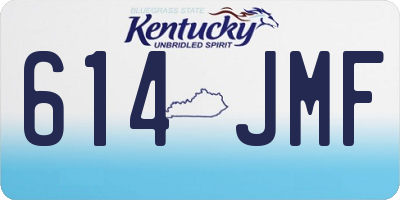 KY license plate 614JMF