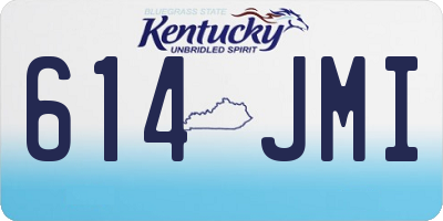 KY license plate 614JMI