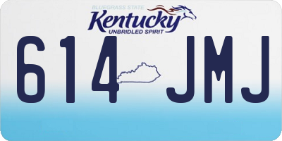 KY license plate 614JMJ