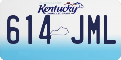 KY license plate 614JML