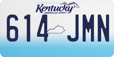 KY license plate 614JMN
