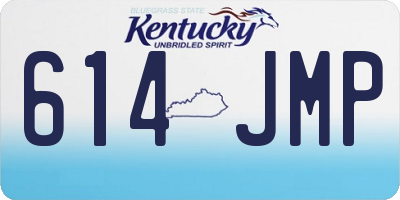 KY license plate 614JMP