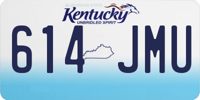 KY license plate 614JMU