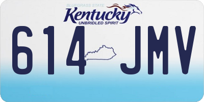 KY license plate 614JMV