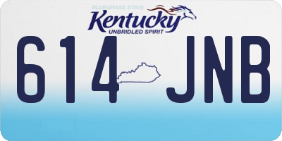 KY license plate 614JNB