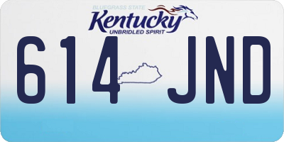 KY license plate 614JND