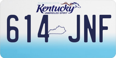 KY license plate 614JNF