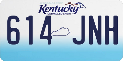 KY license plate 614JNH