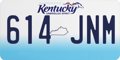 KY license plate 614JNM