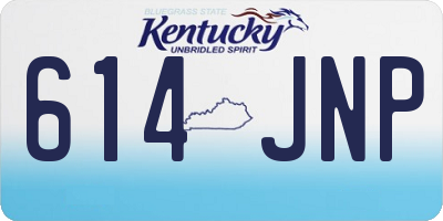 KY license plate 614JNP