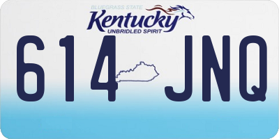 KY license plate 614JNQ