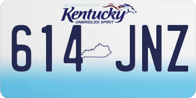 KY license plate 614JNZ
