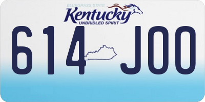 KY license plate 614JOO