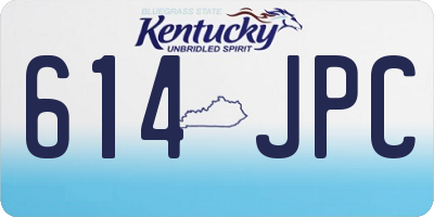 KY license plate 614JPC