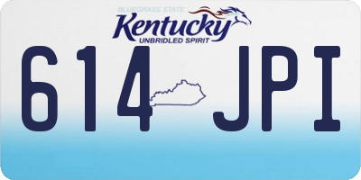 KY license plate 614JPI