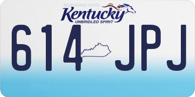KY license plate 614JPJ