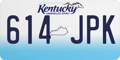 KY license plate 614JPK