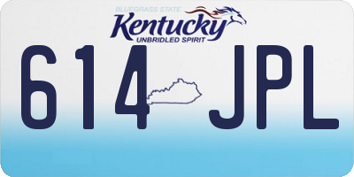 KY license plate 614JPL