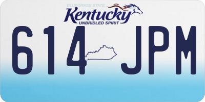 KY license plate 614JPM