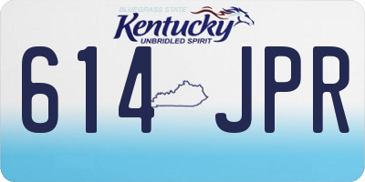KY license plate 614JPR