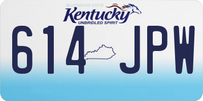 KY license plate 614JPW