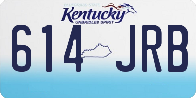 KY license plate 614JRB