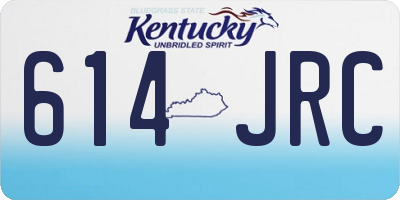 KY license plate 614JRC