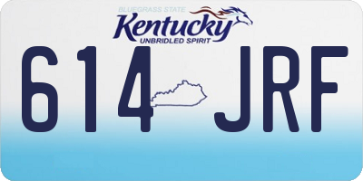 KY license plate 614JRF
