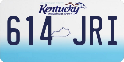 KY license plate 614JRI