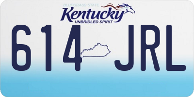 KY license plate 614JRL