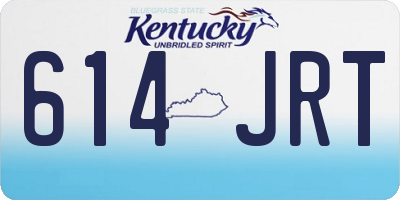 KY license plate 614JRT