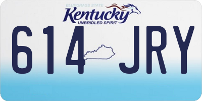 KY license plate 614JRY