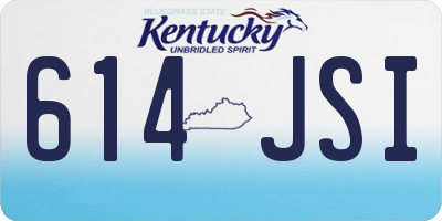 KY license plate 614JSI