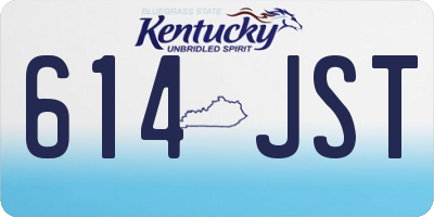 KY license plate 614JST