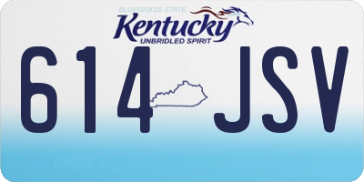 KY license plate 614JSV
