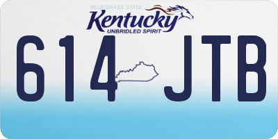 KY license plate 614JTB