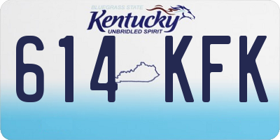 KY license plate 614KFK