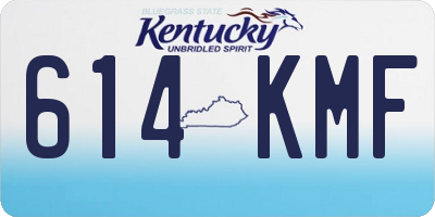 KY license plate 614KMF